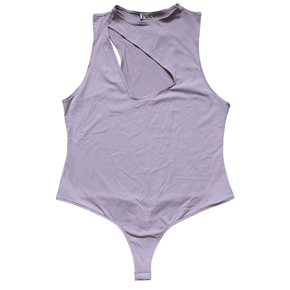 Free People NWT Keep It Going Cutout Bodysuit Women's Pink Size XL Racerback - Picture 4 of 10